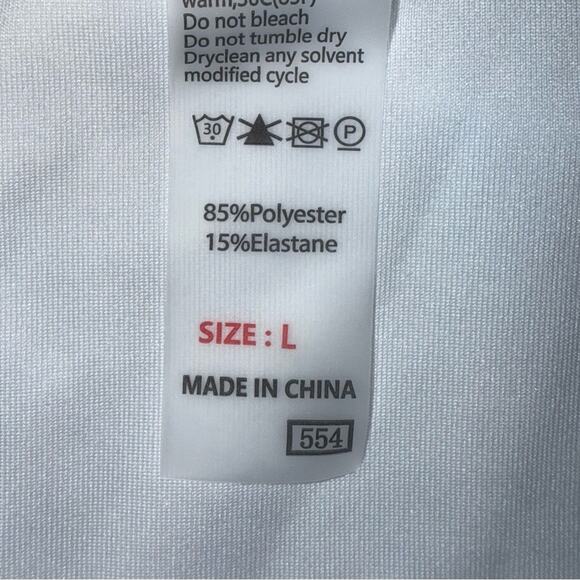 Herseas NEW Blue & White Floral 2 Piece Bikini Set Scoop Neck High Waist Large - Picture 8 of 10